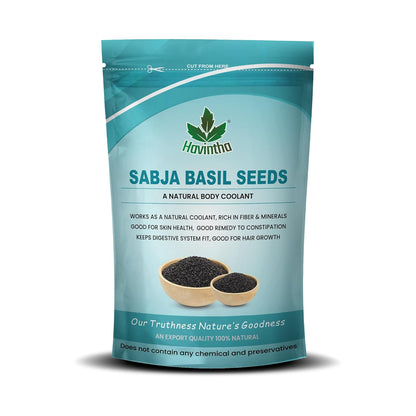 Havintha Sabja basil seeds for constipation diabetes heartburn bloating acidity weight loss - 227 grams