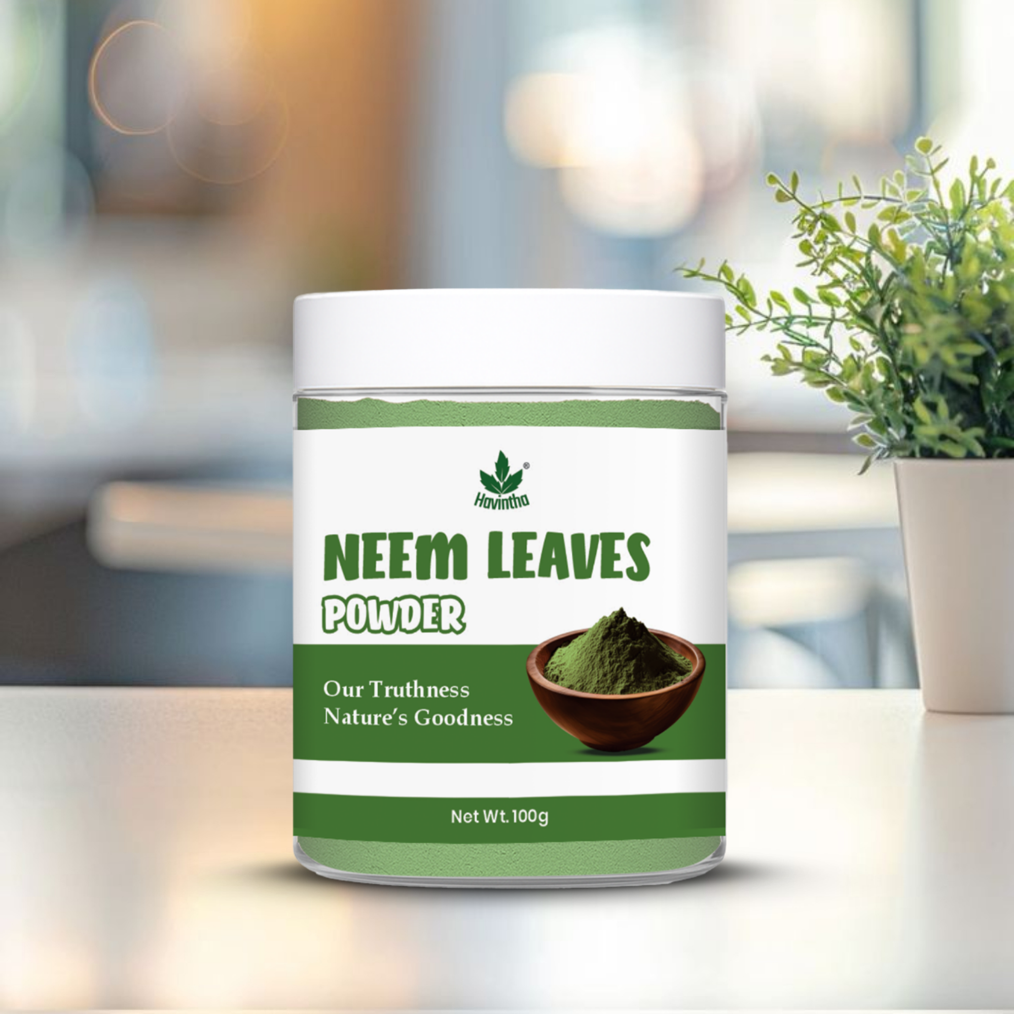 Havintha Neem Leaf Powder 100g | Natural Herbal Powder for Acne Care, Hair Strength &amp; Scalp Health