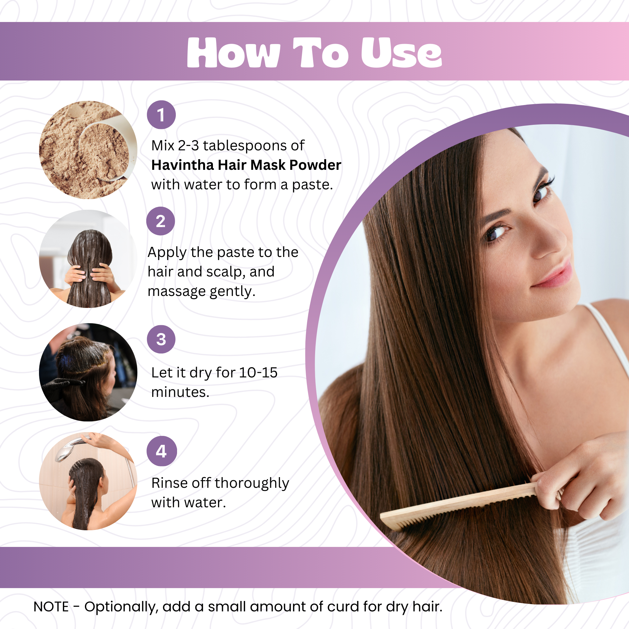 Havintha hair mask for reducing hair fall split ends | Lustre | shining | nourishment 250grams