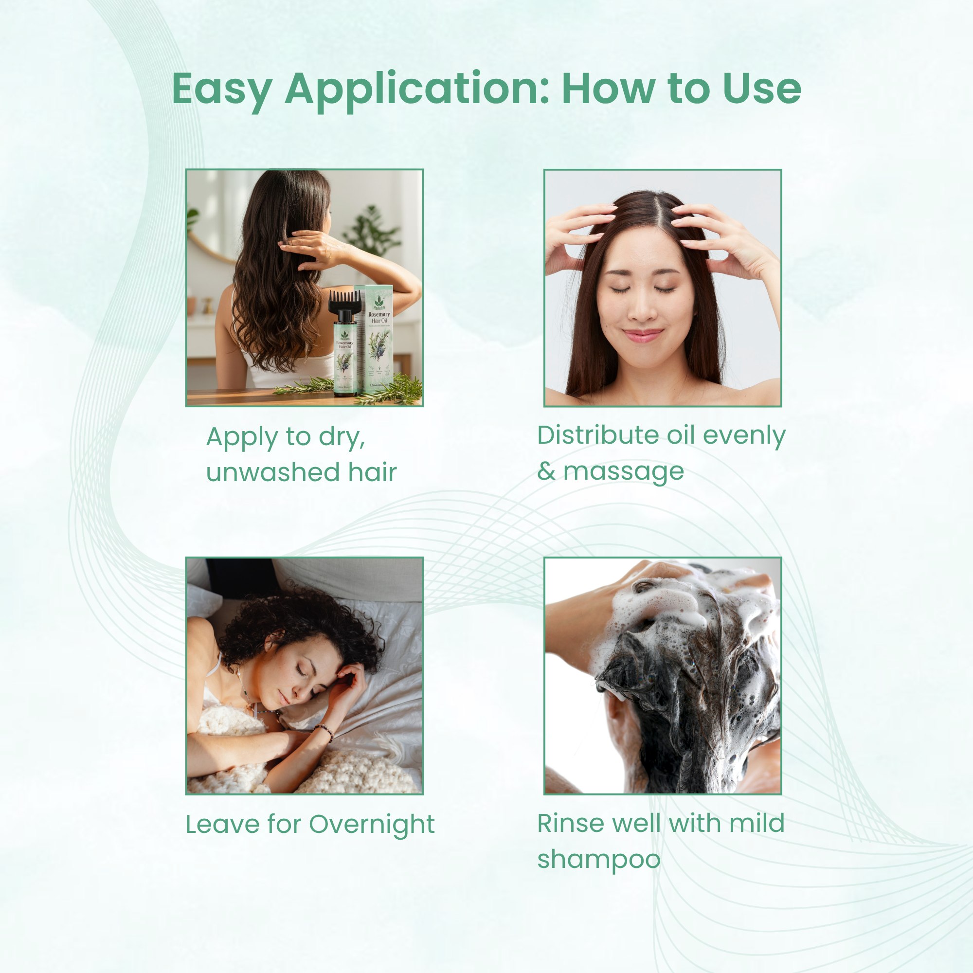 Havintha Organic Rosemary Hair Oil | For Hair Growth &amp; Reduced Hair Fall | Natural Scalp Care for Men &amp; Women | Nourish &amp; Strengthen Your Hair Naturally