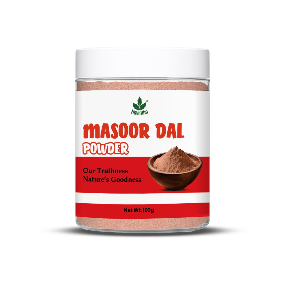 Havintha Masoor Dal Powder | For Glowing Skin | Good For All Skin Type | 100 Grams (JAR)