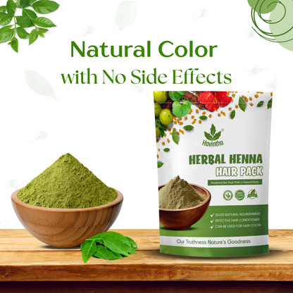 Havintha Natural Herbal Henna Hair Pack 11 Herbs Mix Mehndi Powder (227 g)