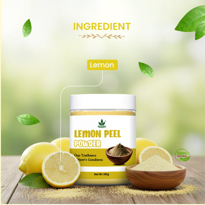 Havintha Natural Lemon Peel Powder 100g Jar | Lemon Face Pack for Brighter Skin | Herbal Skin Care
