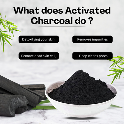 Havintha 100% Natural Activated Charcoal Powder for Skin, Face Pack, Removes Dead Skin and Natural Detoxifier for Your Body, 100 g