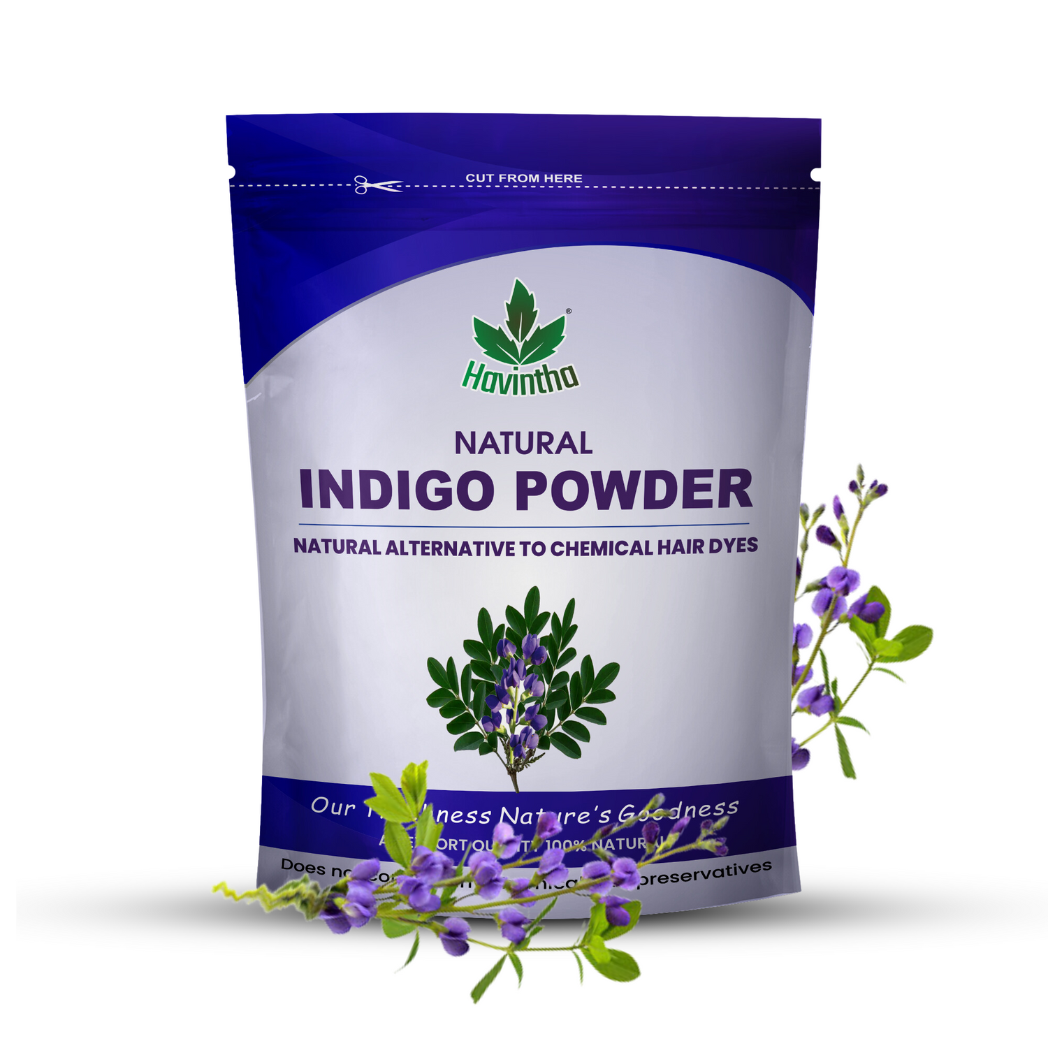 Natural Indigo Powder For Black Hair &amp; Beard - 227 Grams