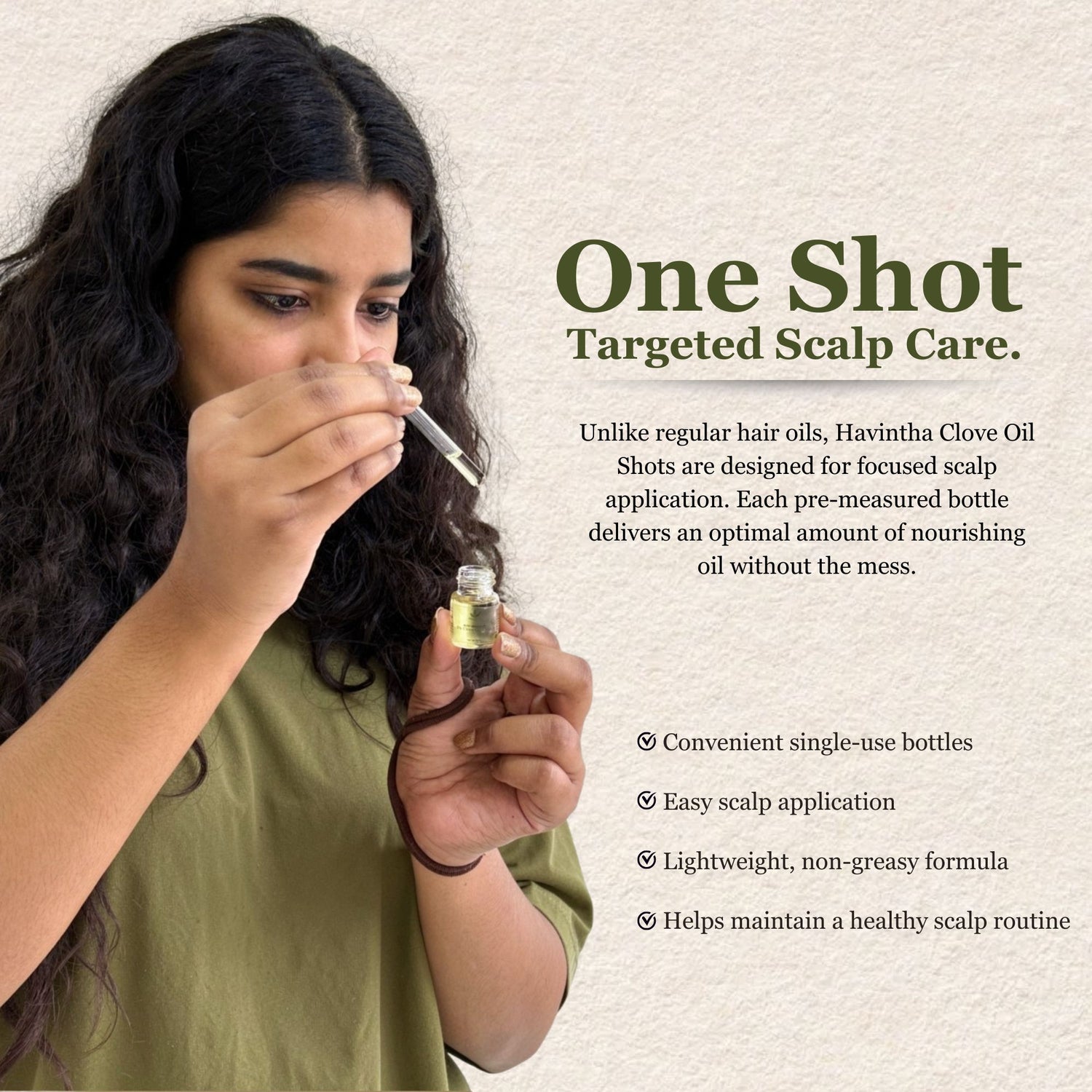 Havintha Anti-Dandruff 5% Clove Oil Shots For  Hair – 8 Bottles × 6 ml (48 ml) | Helps Reduce Dandruff &amp; Soothe Itchy Scalp