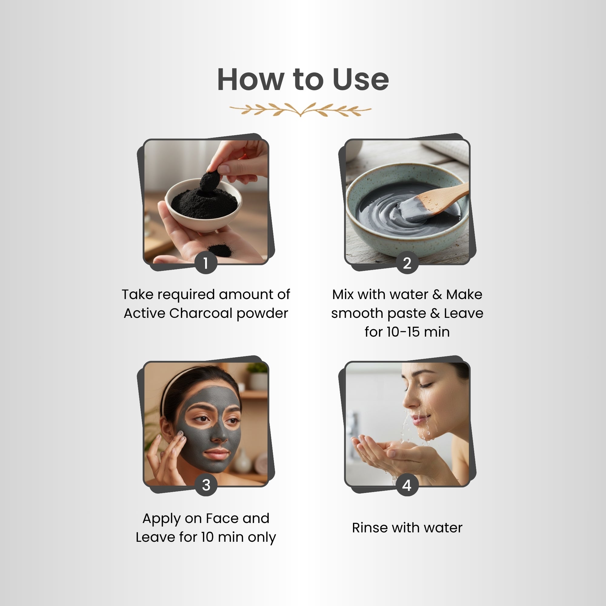 Havintha 100% Natural Activated Charcoal Powder for Skin, Face Pack, Removes Dead Skin and Natural Detoxifier for Your Body, 100 g