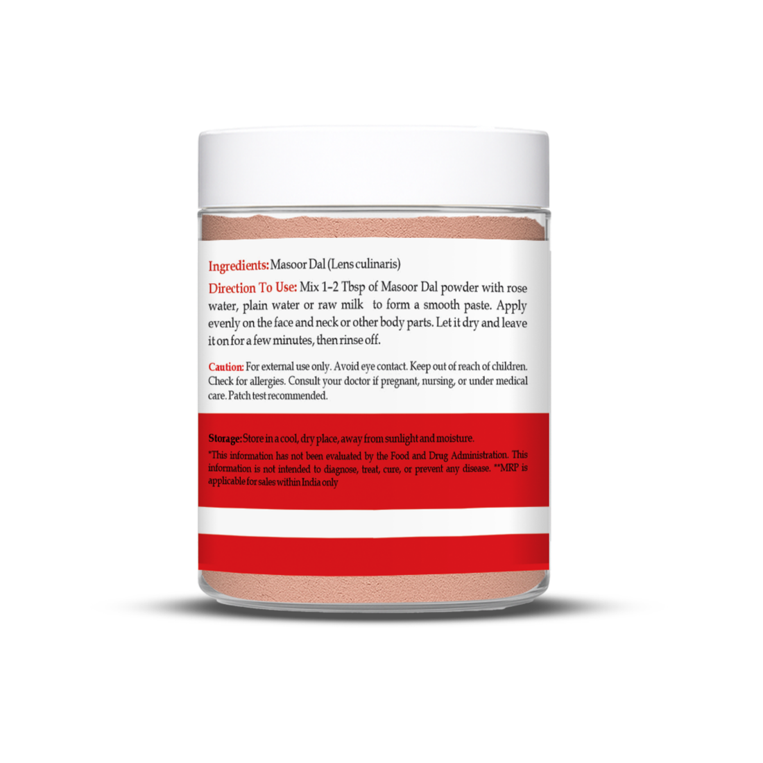 Havintha Masoor Dal Powder | For Glowing Skin | Good For All Skin Type | 100 Grams (JAR)