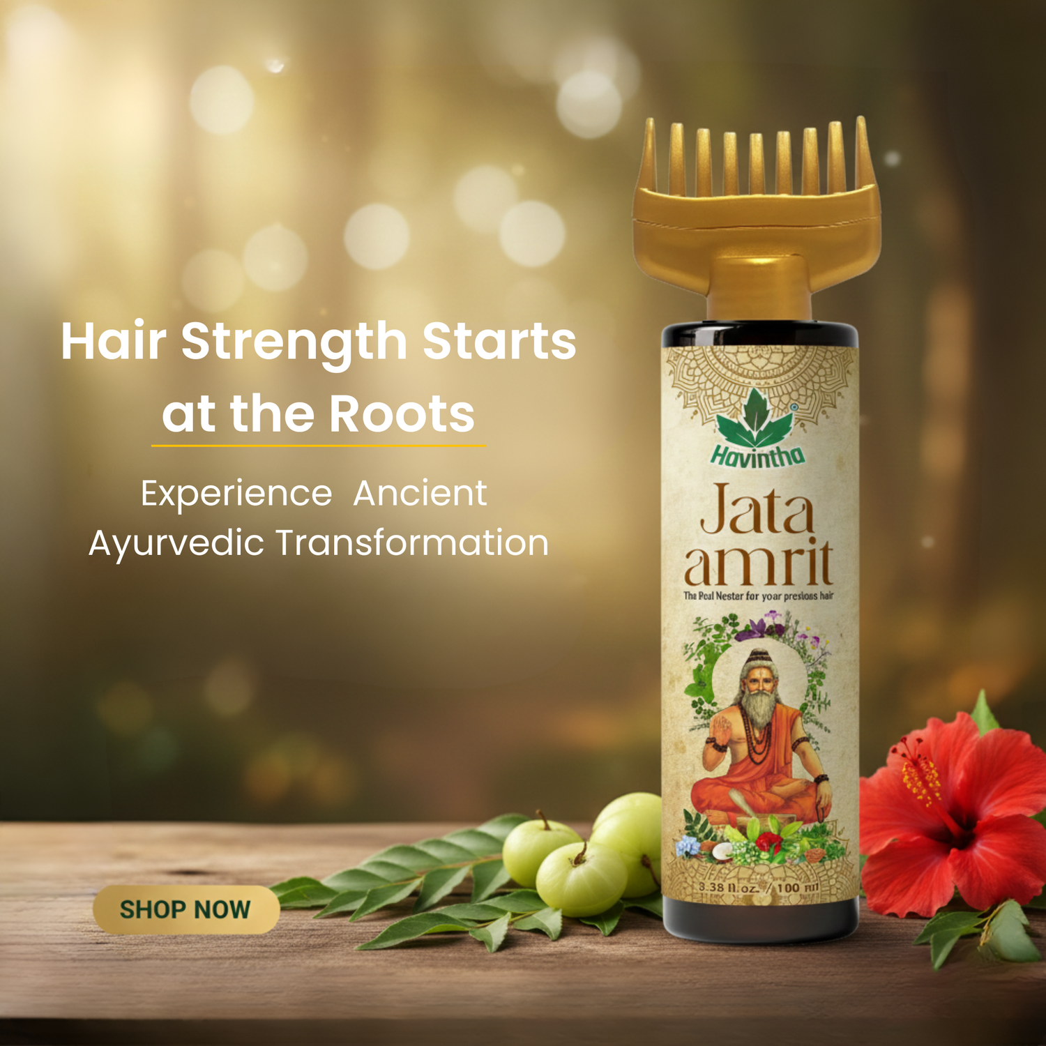 Havintha Jata Amrit Hair Oil For hair growth | Handmade herbal hair oil | Long &amp; Shiny hair | With Lavender, Castor, Tea tree and Rosemary oil |100 ml