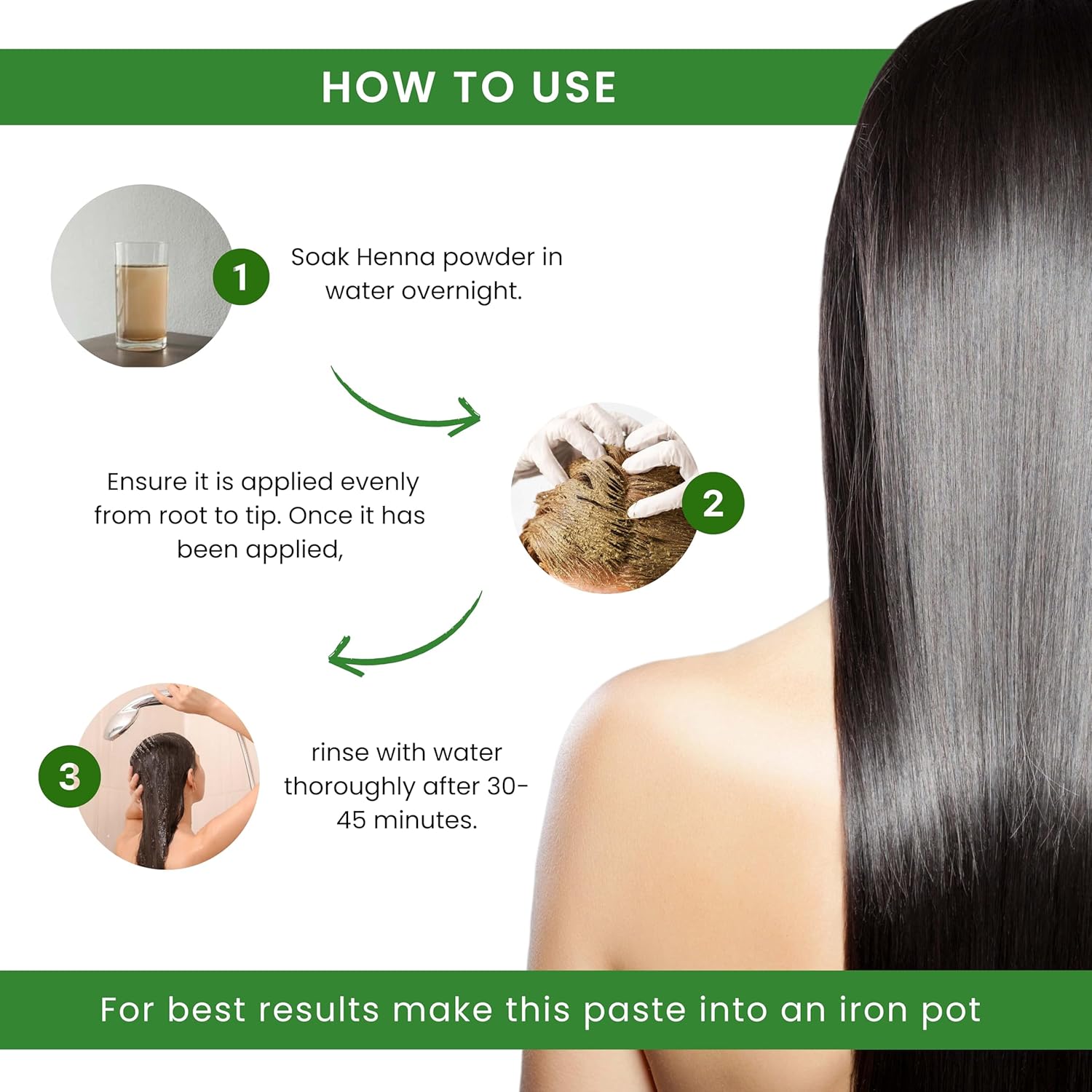 Havintha Natural Indigo Powder and Henna Powder Combo for Black Hair Colour (200g+200g)