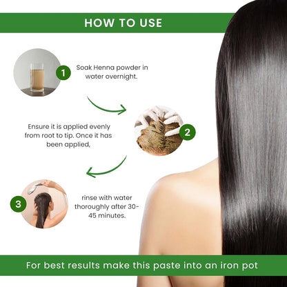 Havintha Natural Indigo Powder and Henna Powder Combo for Black Hair Colour (200g+200g)