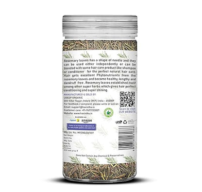 Havintha Natural Whole Rosemary Leaves | Rosemary Dried Leaves For Hair Growth | Edible Quality - JAR - 80g