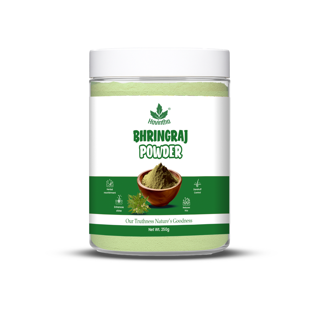 Bhringraj Powder For Hair Growth Split Ends Nourishment Dandruff Moisturising - 250 Grams
