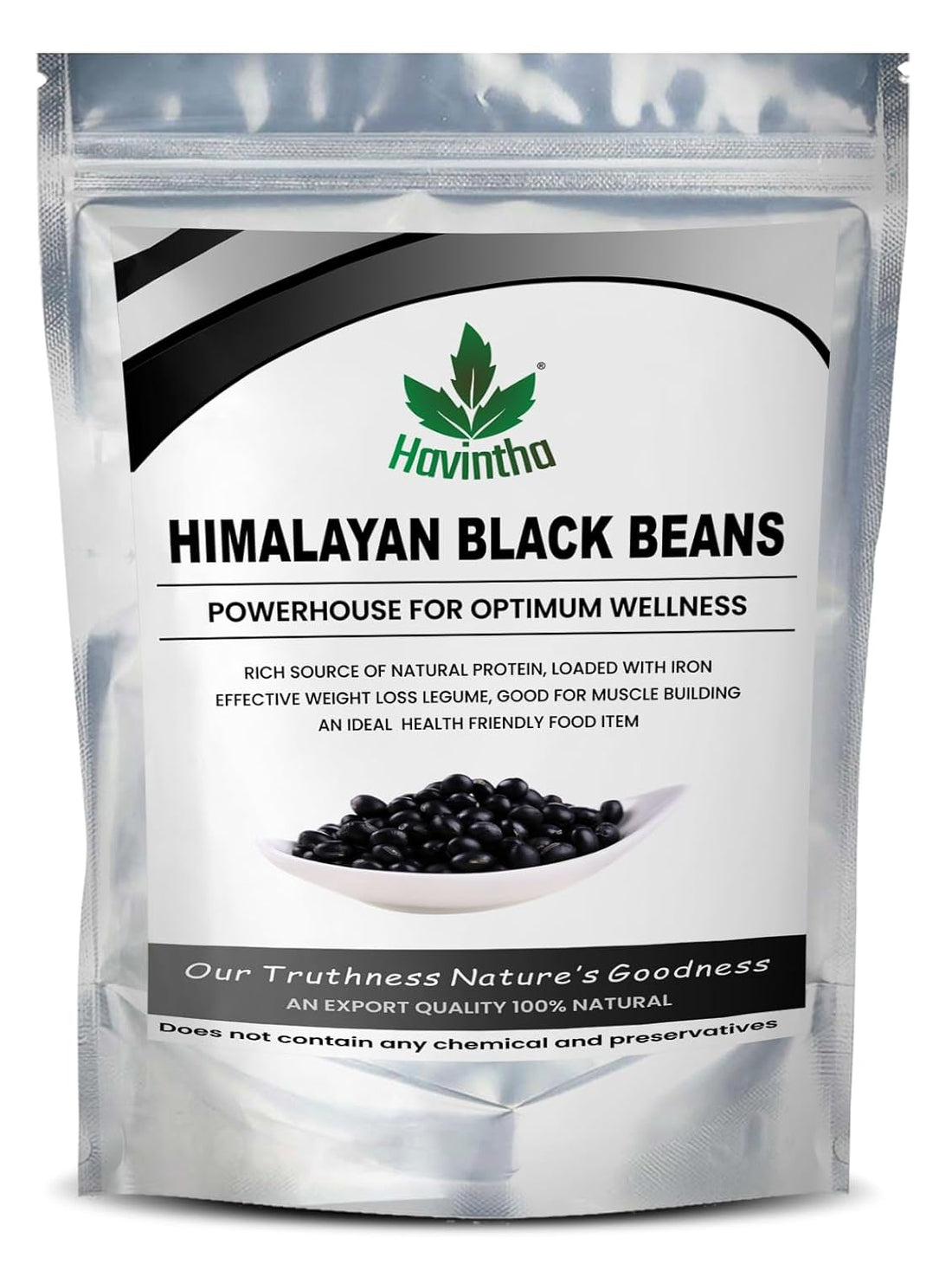 Havintha Natural Black Beans | Black Soybeans - 1 Kg