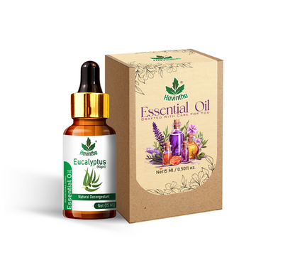 Havintha Pure and Organic Eucalyptus Essential Oil for Skin, Hair and Aromatherapy - 15 ml.