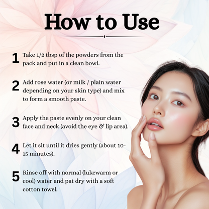 Havintha Natural Face Pack for Healthy and Glowing Skin Combo Pack of Multani Mitti, Sandal Wood, Orange Peel, Rose Petal, Amba Haldi Powder (Each 50gm)