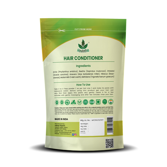 Havintha Natural Conditioners for Hair | Smoothens Dry and Frizzy Hair | For Dull, Damaged and Weak Hair, Helps Prevent Hair Breakage | Improves Hair Texture - Herbal Hair Conditioner | For Women & Men | 227gm