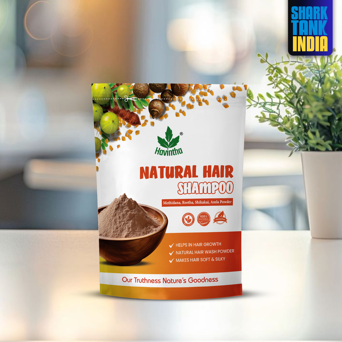 Natural Hair Shampoo with Methi Dana, Amla, Reetha & Shikakai – Fights Hair Fall & Promotes New Hair Growth |Men & Women (227g)