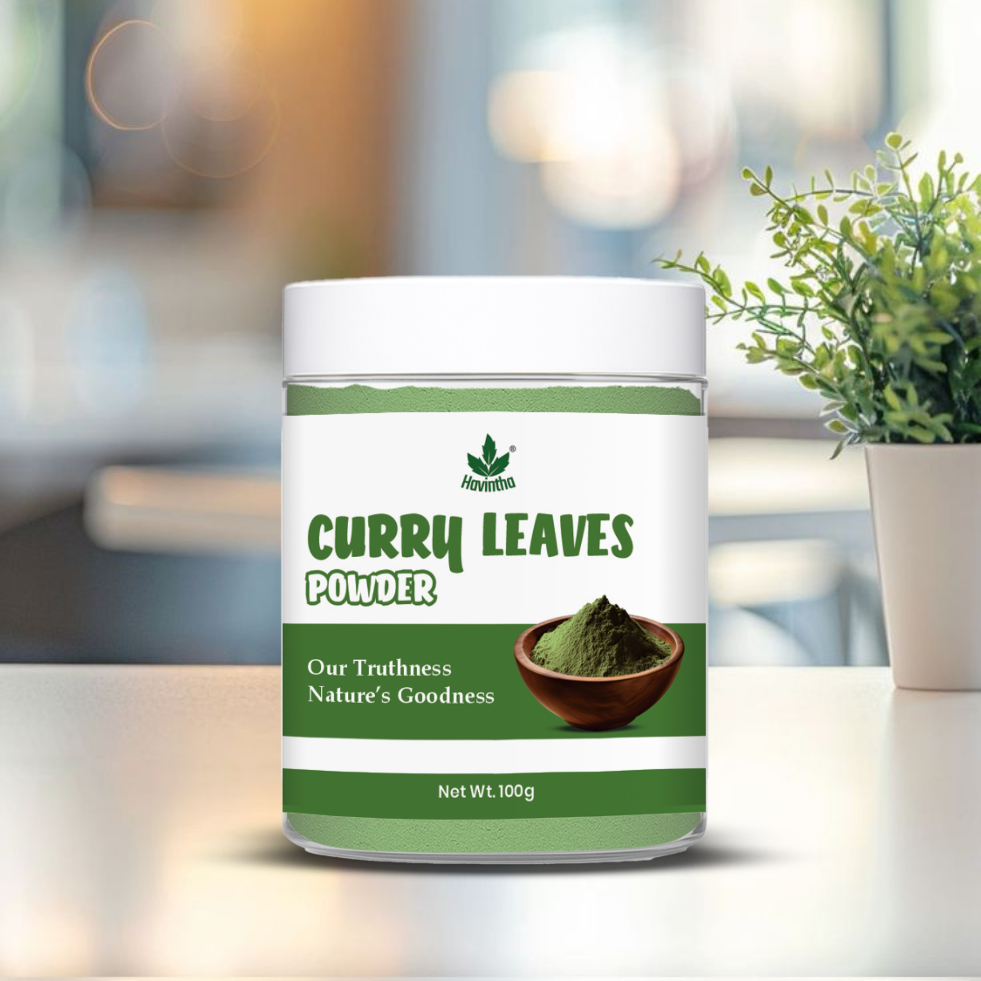 Havintha Curry Leaves Powder 100gm | Pure Murraya Koenigii Powder for Healthy Hair Growth &amp; Hair Strength