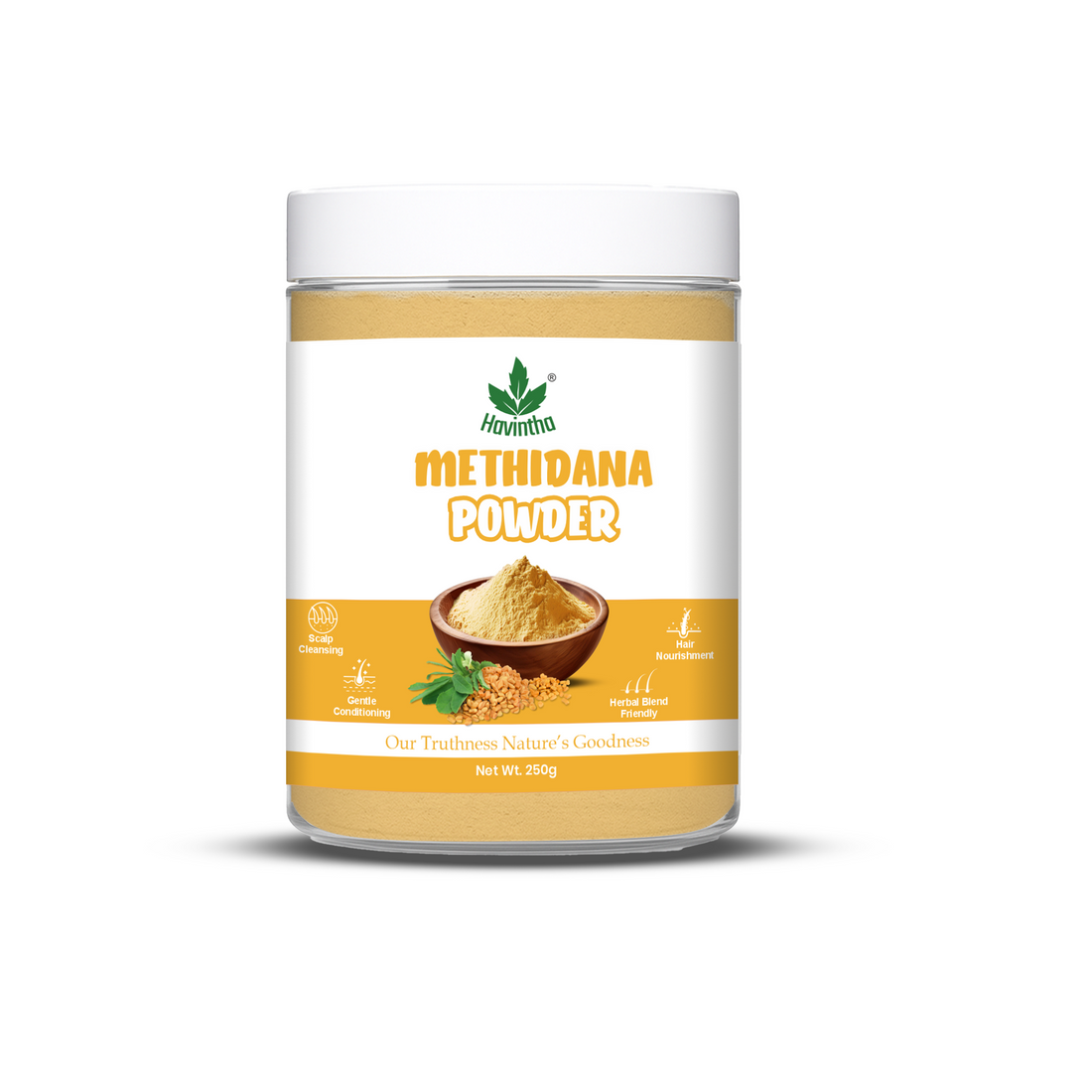 Havintha Natural Methidana Powder | For Strong &amp; Healthy Hair | 250 Grams (JAR)