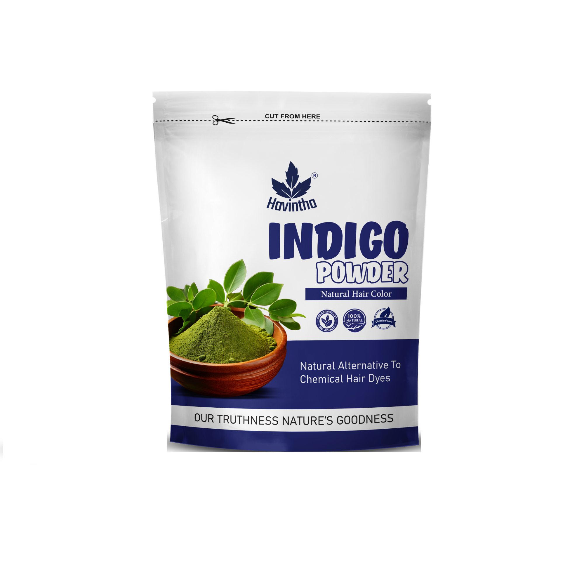 Natural Indigo Powder For Black Hair &amp; Beard - 200 Grams