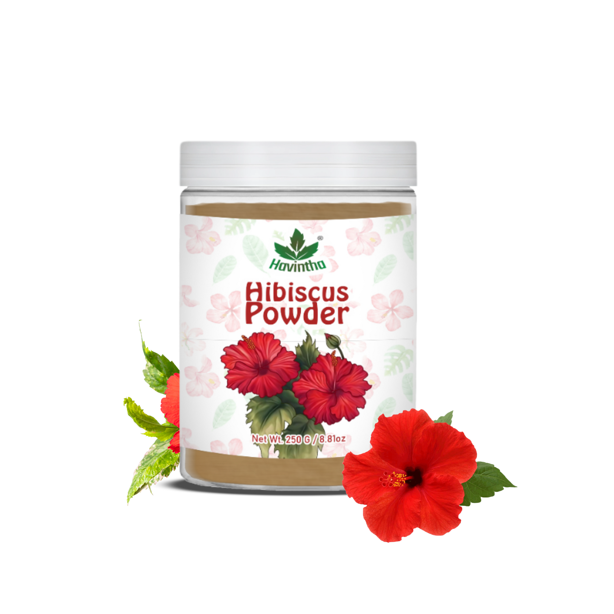 Havintha Natural Hibiscus Powder For Shiny Hair | For Strong Hair | Men &amp; Women - 250 Grams (JAR)