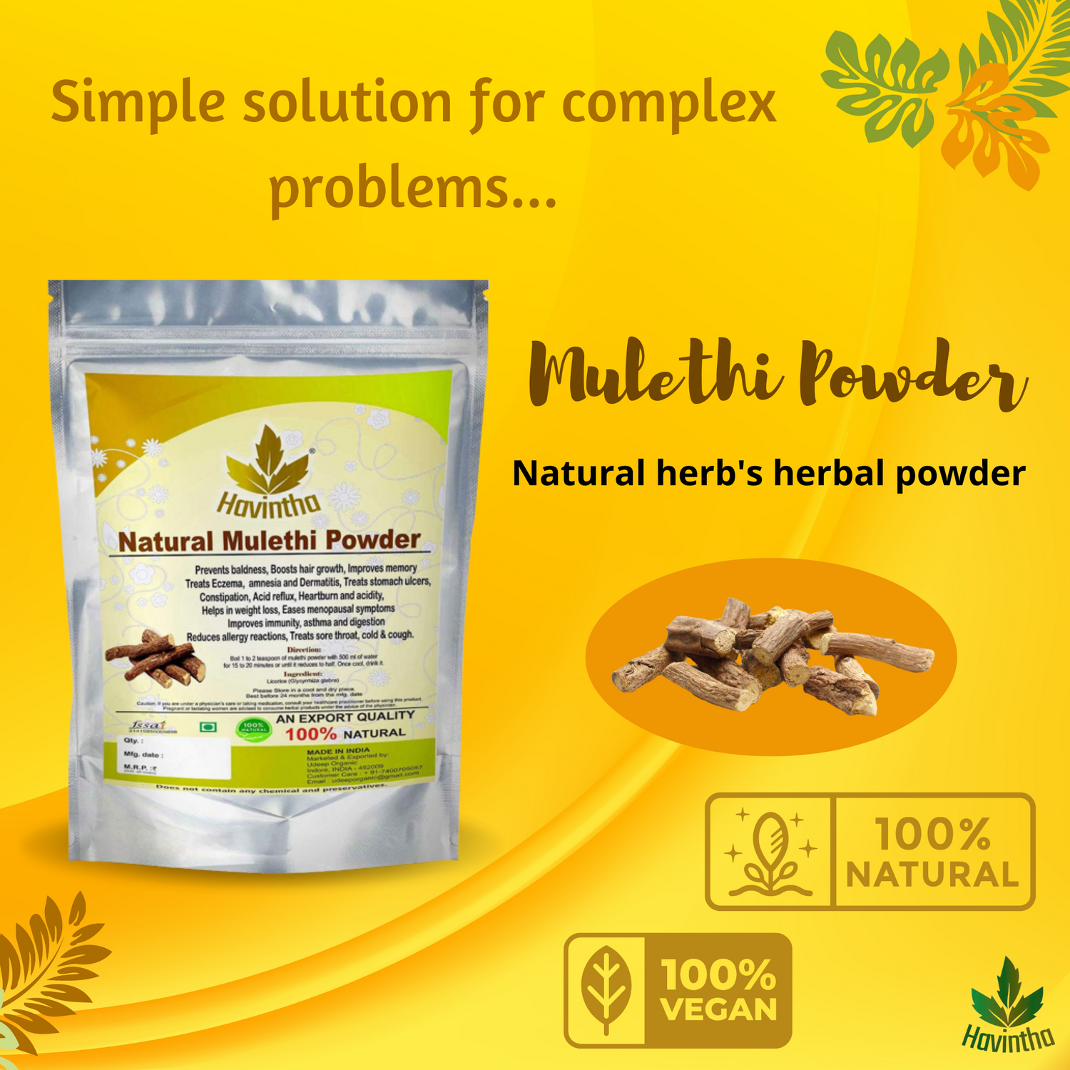 Natural Sugar Alternative Mulethi Powder