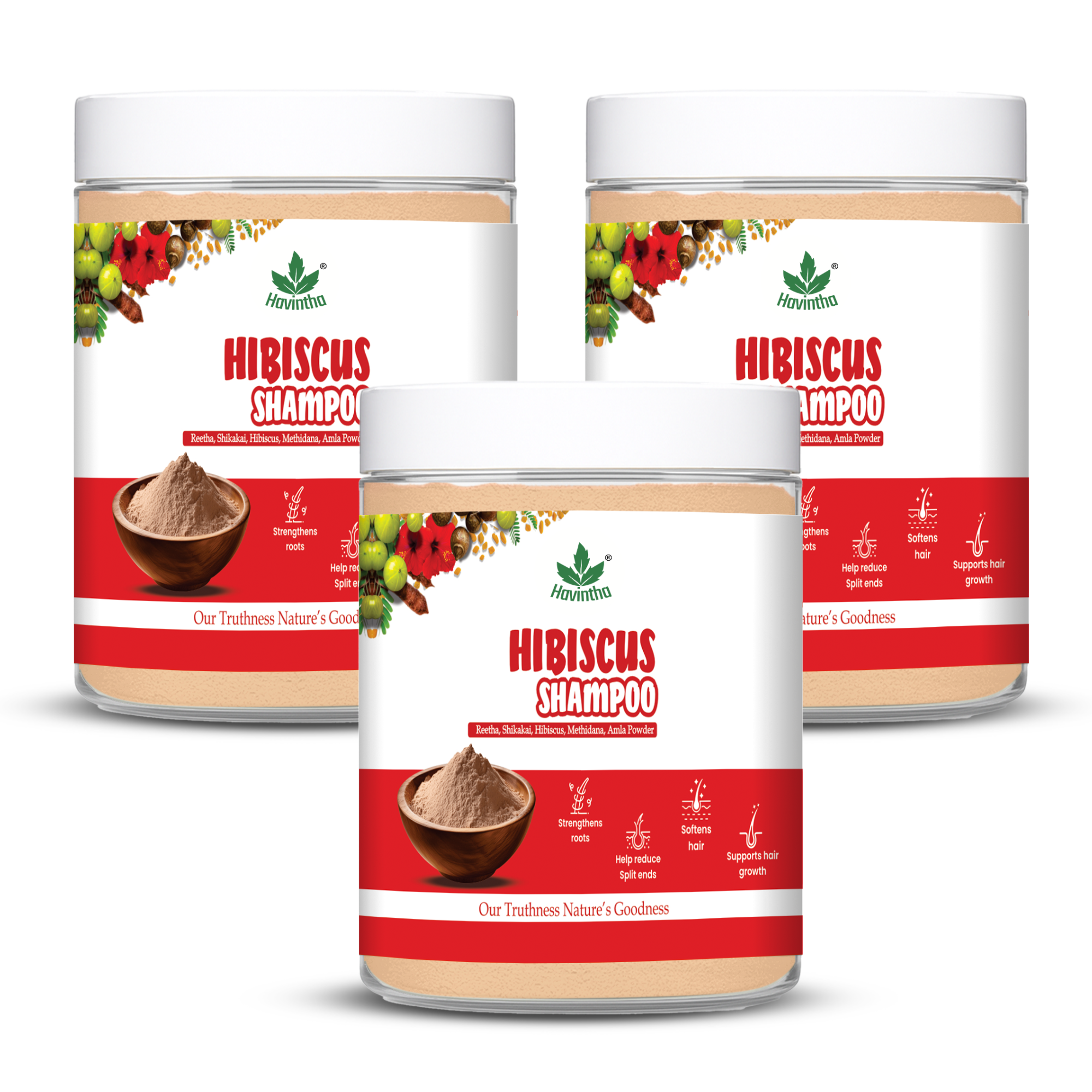 Natural Hibiscus Powder Shampoo | Prevents Hair Fall &amp; Nourishes Lifeless Hair | for Overall Hair Growth | Men &amp; Women (227g)