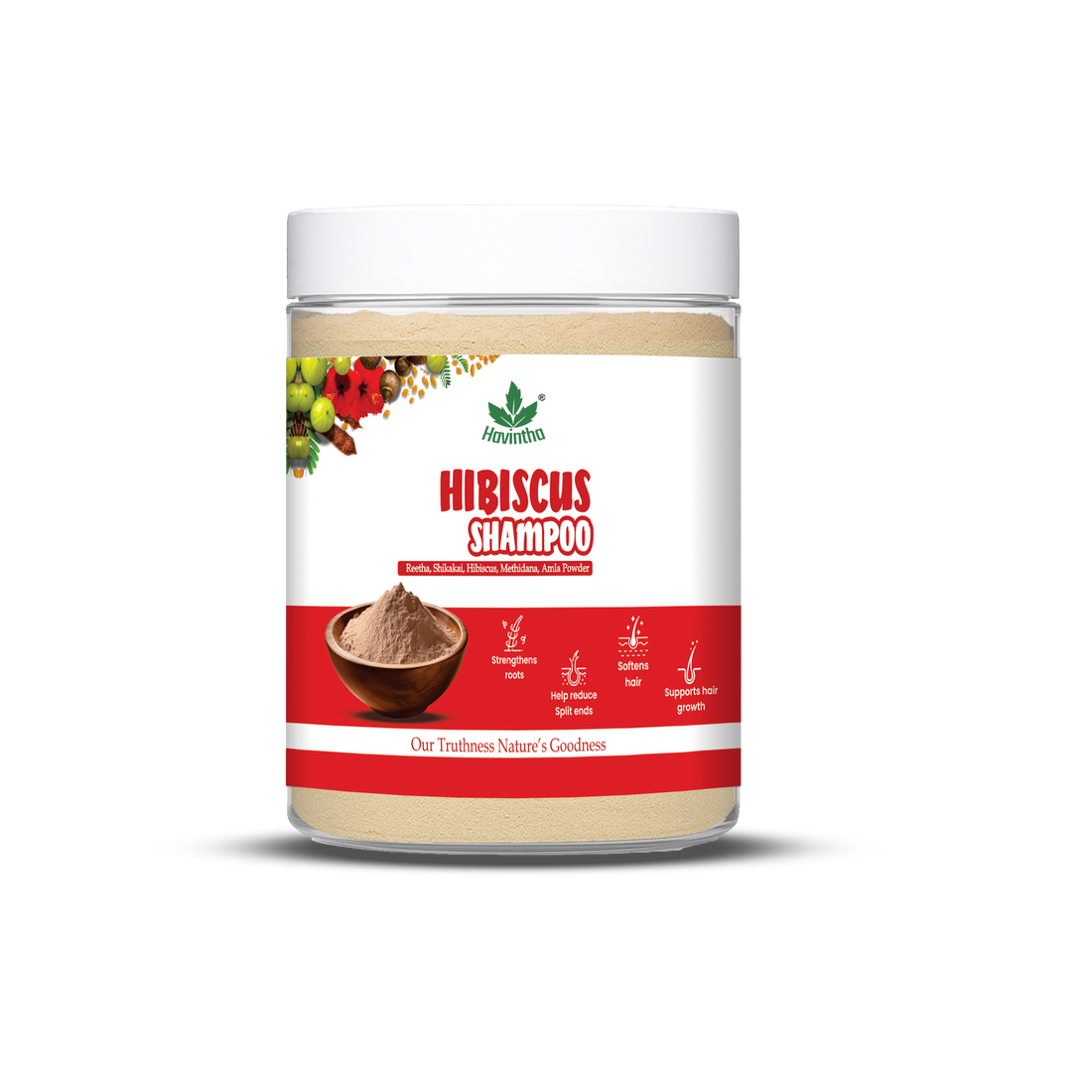 Natural Hibiscus Powder Shampoo | Prevents Hair Fall &amp; Nourishes Lifeless Hair | for Overall Hair Growth | Men &amp; Women (227g)