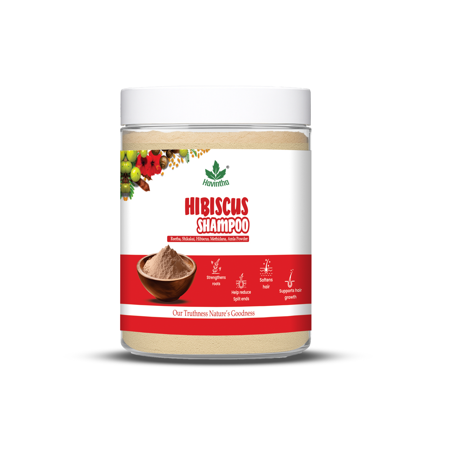 Natural Hibiscus Powder Shampoo | Prevents Hair Fall &amp; Nourishes Lifeless Hair | for Overall Hair Growth | Men &amp; Women (227g)