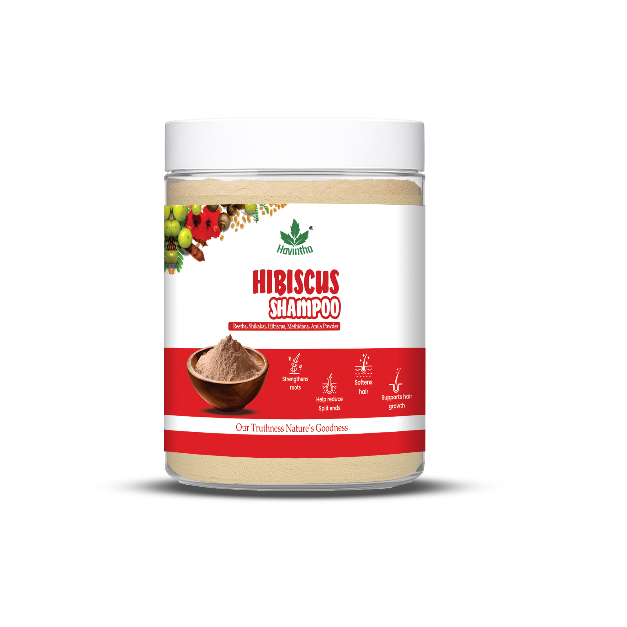 Natural Hibiscus Powder Shampoo | Prevents Hair Fall &amp; Nourishes Lifeless Hair | for Overall Hair Growth | Men &amp; Women (227g)