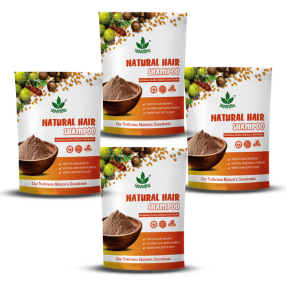 Natural Hair Shampoo with Methi Dana, Amla, Reetha &amp; Shikakai – Fights Hair Fall &amp; Promotes New Hair Growth |Men &amp; Women (227g)