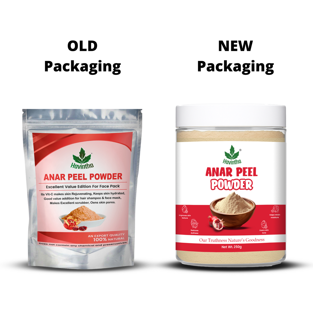Havintha Natural Anar Chilka Powder | Pomegranate Peel Powder for Skin Care - 250gm