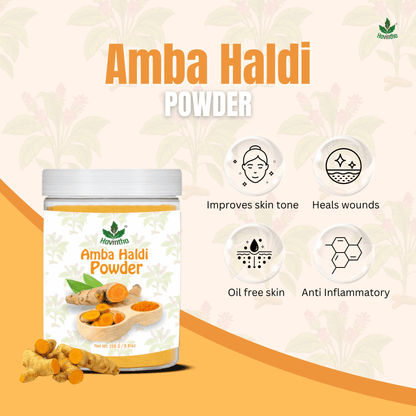 Havintha Natural Amba Haldi Powder for Face | For Bright Skin | Natural Face Care | 250 Grams (JAR)