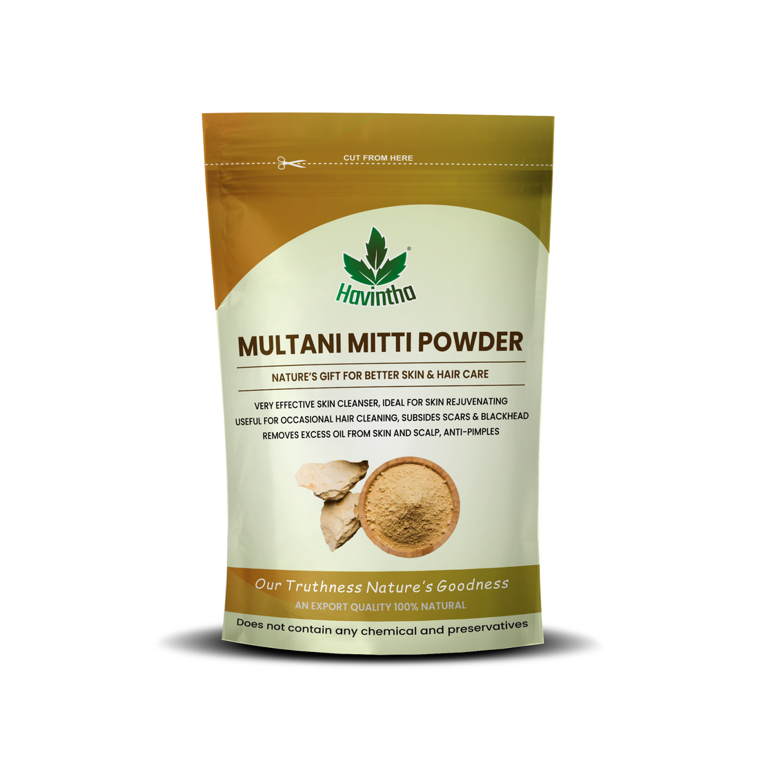 Natural Multani Mitti Powder Product Of Havintha, Natural Fuller&