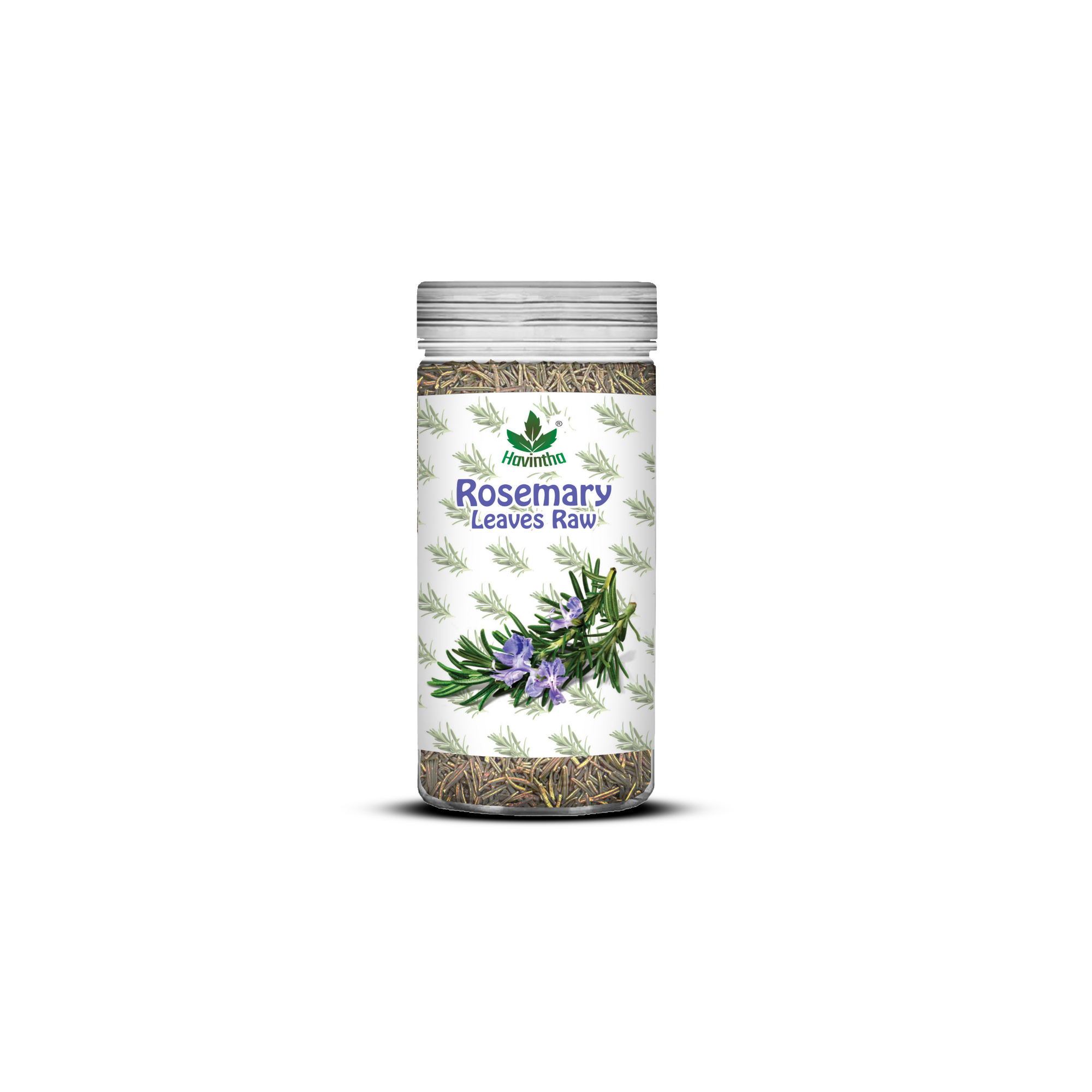 Havintha Natural Whole Rosemary Leaves | Rosemary Dried Leaves For Hair Growth | Edible Quality - JAR - 80g