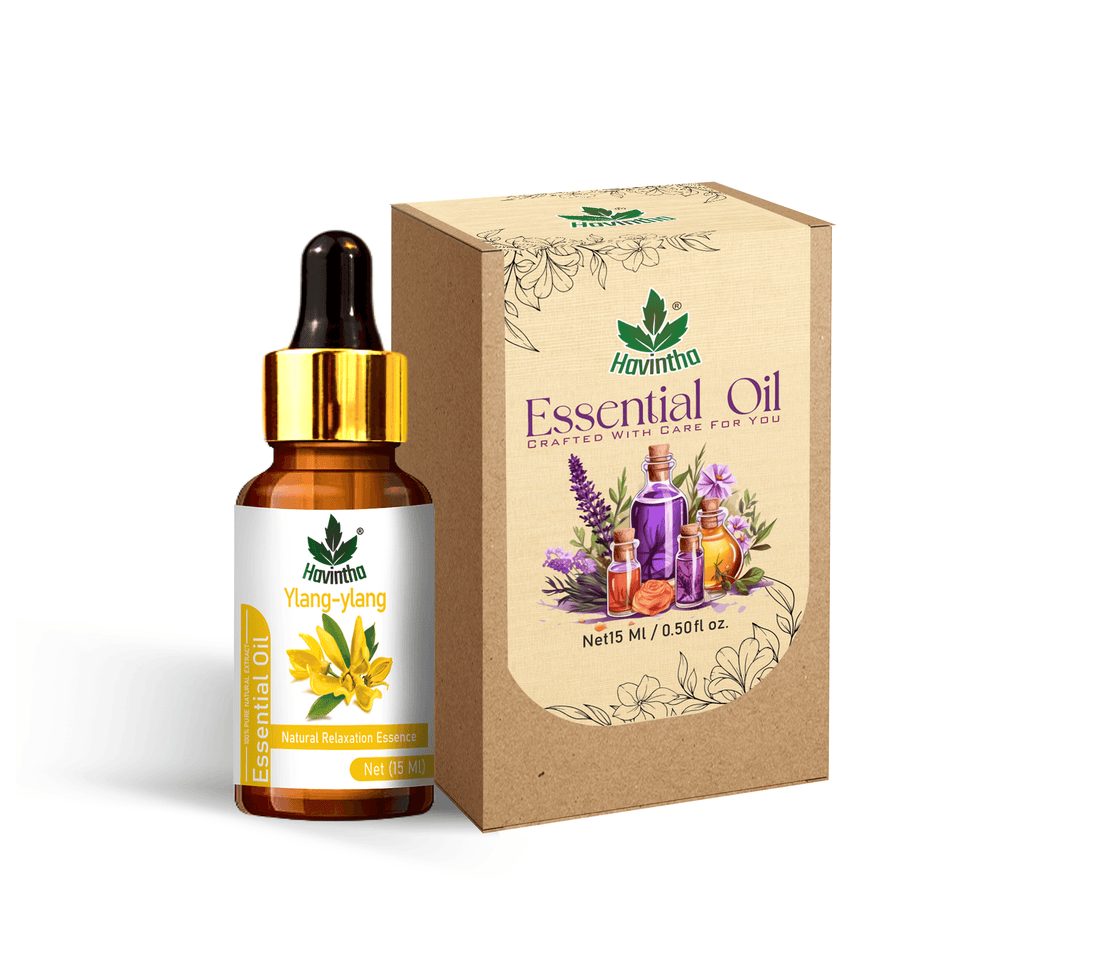 Havintha Ylang-Ylang Essential Oil For Deminishes Acne and Helpful For Hair Lice - Pure Aroma - 15ml.