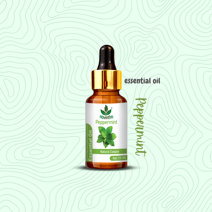 Havintha Peppermint Essential Oil (Mentha Piperita) Pure Aroma for Skin, Hair and Aromatherapy For Cold and Congestion - 15ml.