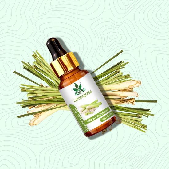 Havintha Lemongrass Essential Oil for Skin Health and Stress Reliever - Pure and Organic Product - 15 ml.