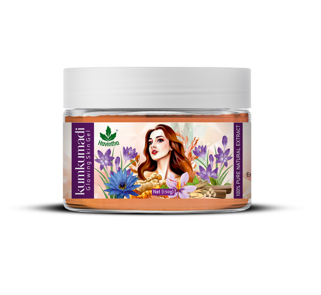 Kumkumadi Glowing Skin Gel – Natural Radiance Boost with Saffron &amp; Ayurvedic Herbs | Brightening &amp; Nourishing Formula for Flawless Skin – 150g