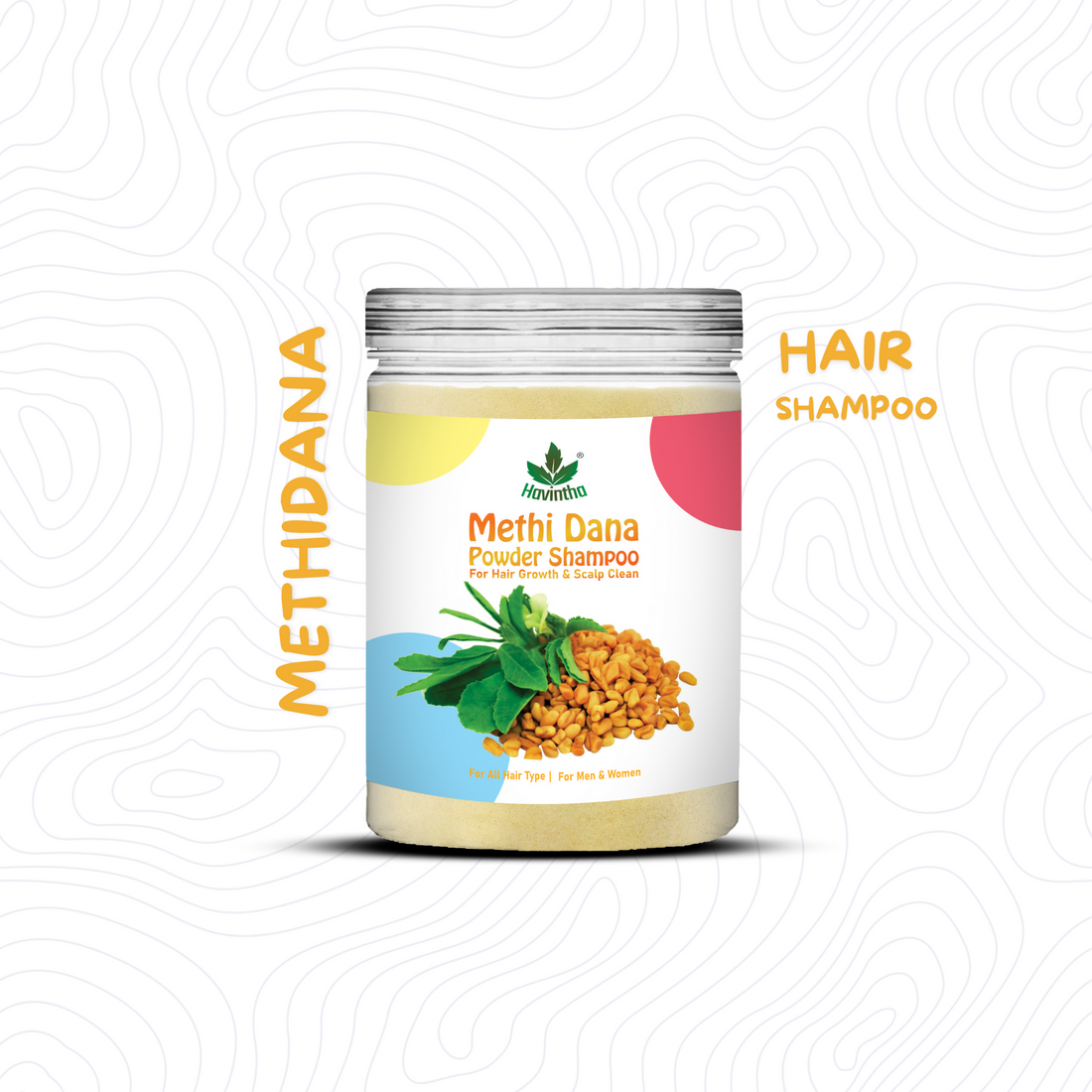 Natural Methidana Shampoo Powder For Hair Growth &amp; Scalp Clean | All Hair Types | Men &amp; Women - 250gm