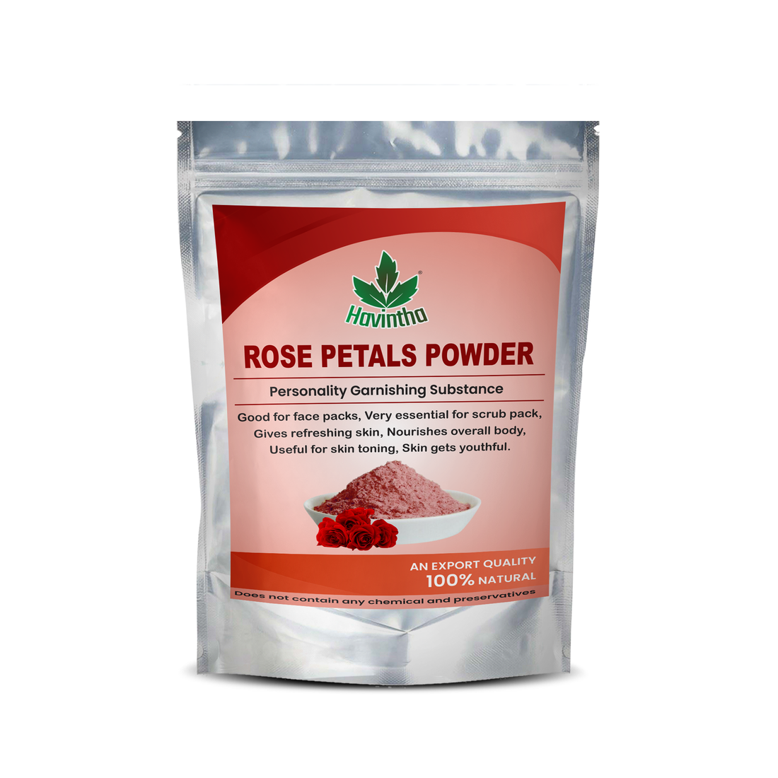 Rose Petals Powder For Natural Face Packs &amp; Facial Mask Formulations 100gm