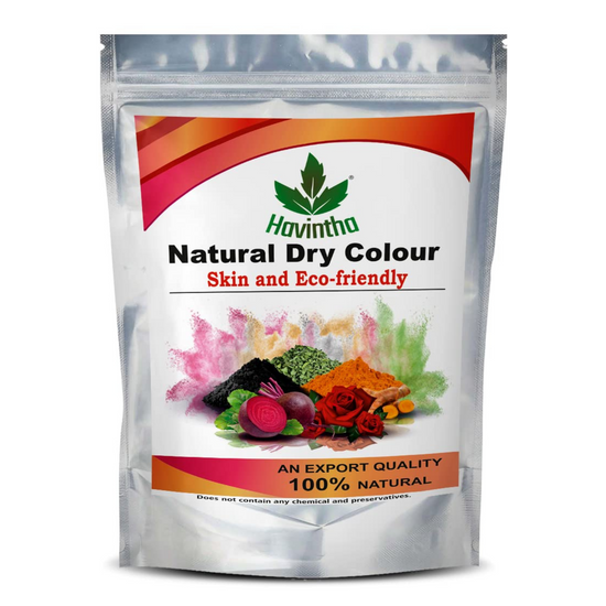 Havintha Natural Dry Holi Colours | Good for Your Skin | Edible Grade Items | 4 Organic Colors (Each 100 g) (Red, Yellow, Magenta, Black)