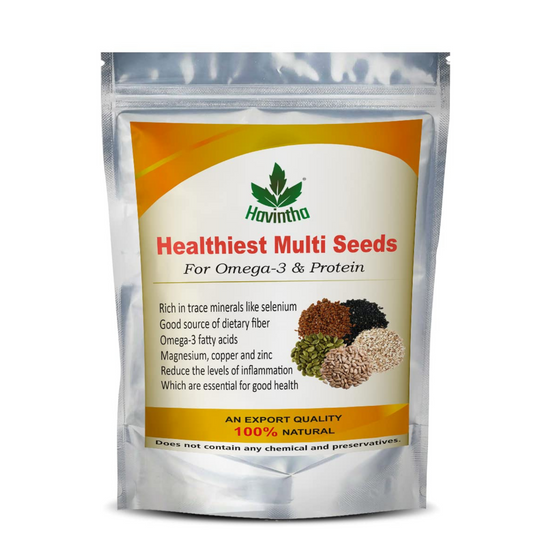 Havintha Sunflower, Flax, Pumpkin, White and Black Sesame Seeds Combo Pack for Omega-3 Fatty Acids - 250 Grams