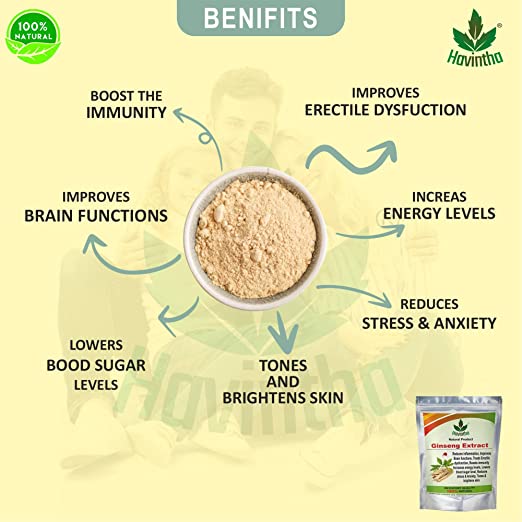 benefits - Havintha ginseng powder for boosting immunity energy - 100gram