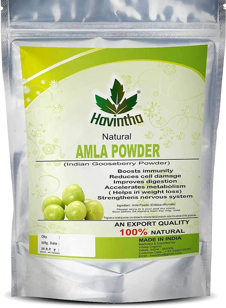 Havintha Amla Reetha Shikakai Powder For Hair (227g+227g+227g=681g), 227 g (Pack of 3)