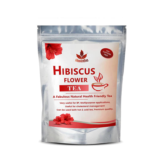 Havintha Natural Hibiscus Flower Tea | Herbal Tea - Vegan - Totally Caffeine Free | 50 gm