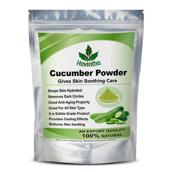 Havintha Natural Cucumber Powder for Skin Care, Health Care | Face Pack for Glowing Skin, Face Cleanser - 100gm