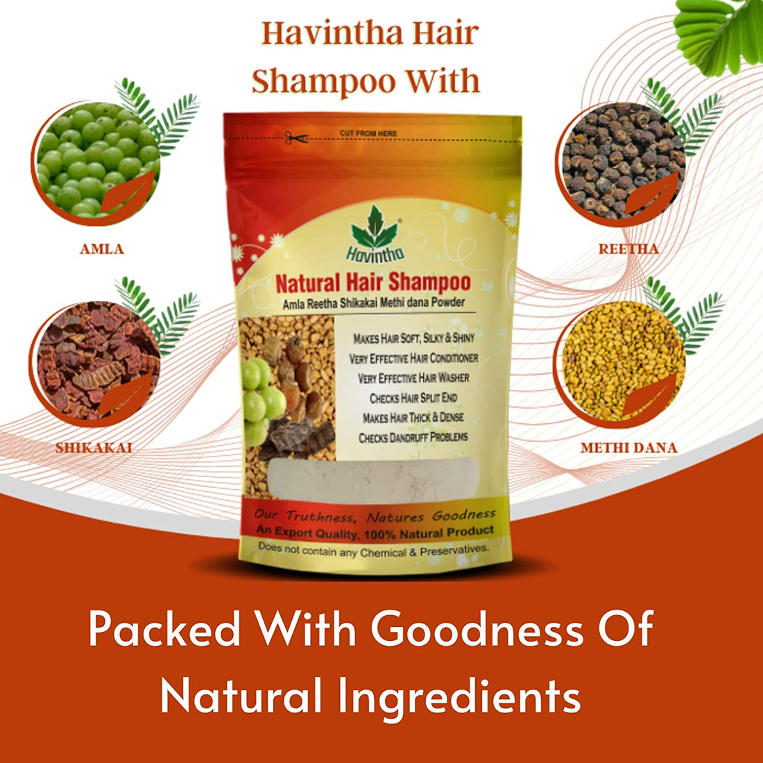 Havintha Natural Hair Shampoo | 3 Types of Shampoo - 227 gm (Combo Pack of 3)