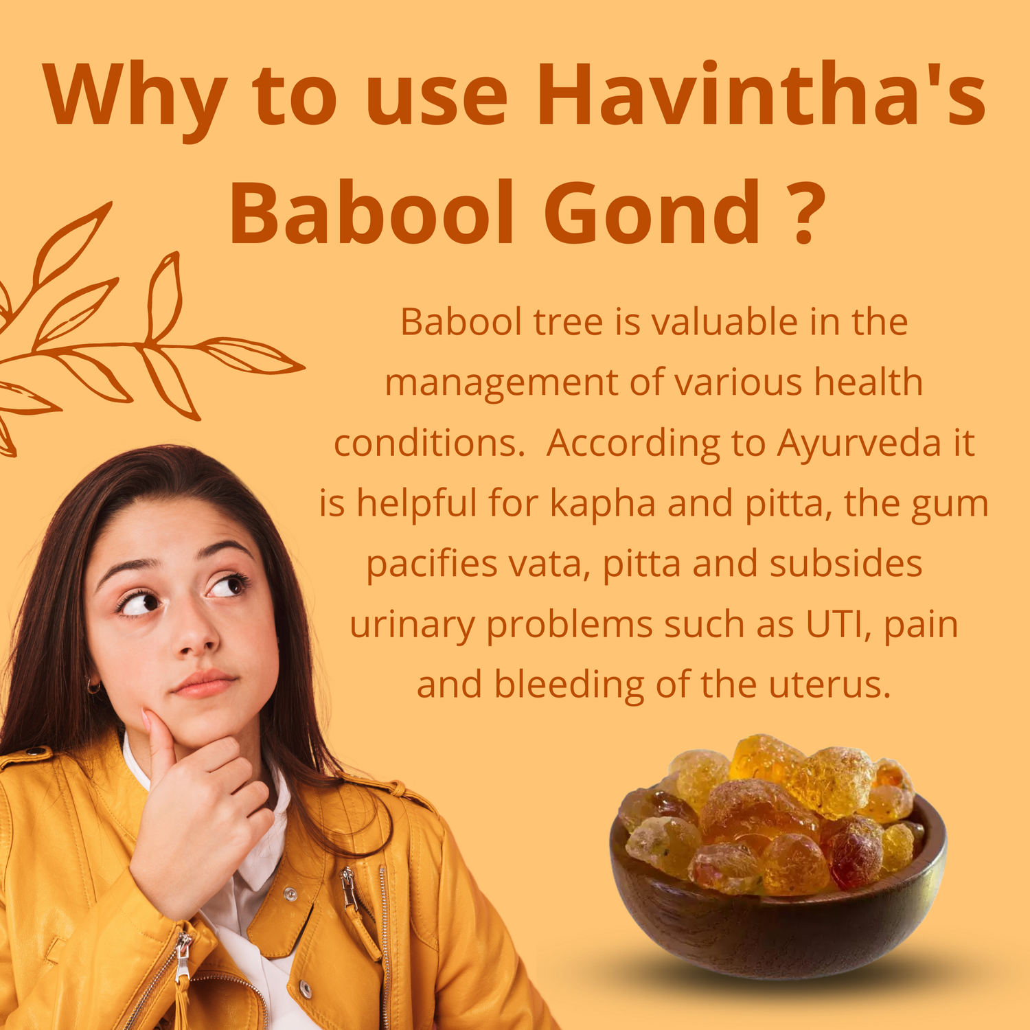 Havintha babool gond for teeth gums skin eyes throat health - 227 grams